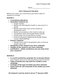 First, and perhaps most obviously, entrepreneurs need to want their business to grow. Btec Business Unit 2 Research Checklist Teaching Resources