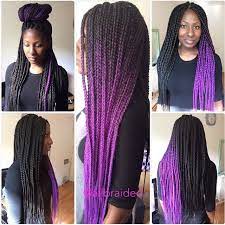 Purple Box Braids I Don T Like How It S On Part Of The Head Would Be Adorable On The Whole Head Purple Box Braids Box Braids Hairstyles Hair Styles