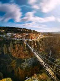 Constantine city in #Algeria Located in eastern Algeria, it is called the  city of suspension bridges, as that name came from the number of bridges  that connect its sides. It is an