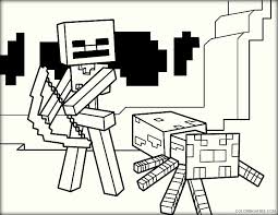 Wither boss minecraft coloring pages wither storm. Minecraft Coloring Pages Wither Skeleton And Spider Coloring4free Coloring4free Com