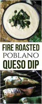 Fire Roasted Poblano Queso Dip In 2020 Poblano Recipes Peppers Recipes Stuffed Peppers