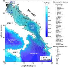 Bathymetric Chart Of The Adriatic Sea And Curvilinear