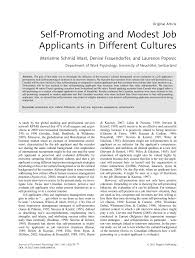 Lack ý nghĩa, định nghĩa, lack là gì: Pdf Self Promoting And Modest Job Applicants In Different Cultures