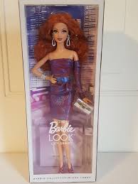 Barbie Doll Black Label Collection The Barbie Look City Shine Red Head Doll Cjf50 Black Label New Nrfb Mattel Mattel Dolls Redhead Doll Barbie Redheads