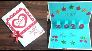 Hey friends, today we are going to show you de how to make new year 3d pop up card/handmade easy greetings card for happy new year 2020#newyearcard#3dpopupca. Diy Very Easy New Year Pop Up Greeting Cards How To Make New Year Card At Home Youtube