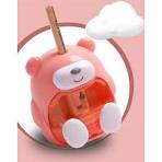 Kawaii Cartoon Bear Shaped Electric Pencil Sharpener with Two Free Spare  Sharpener Adorable for Pupil Student