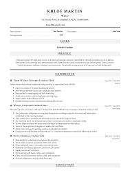 Waiter Resume Writing Guide 12 Samples Pdf 2019