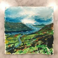 People begin painting for a variety of reasons: Gouache Painting Mountain Bird Studios