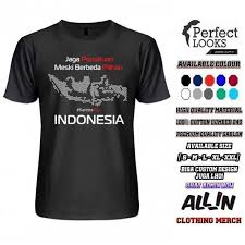 Indonesia memang sudah terkenal sebagai negara yang kaya budaya, salah satu yang terkenal adalah desain baju. Kaos Distro Indonesia Jaga Persatuan Meski Berbeda Pilihan Kaos Indonesia Map Indonesia Bahan Katun Shopee Indonesia