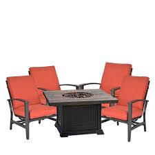There are also easy ignition systems for you so that you can avoid the hassle of using firelights or other ways. Grand Patio 5 Piece Outdoor Furniture Conversation Set Cushion Rocking Chairs With 32 Inch Propane Gas Fire Pit Table Patio Furniture Accessories Patio Lawn Garden Queppelin Com