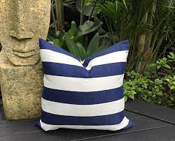 We have amazing deals on striped patio cushions from all around the web. Navy Stripe Outdoor Cushion My Beachside Style