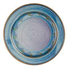 Hand made stoneware pottery serving platters for turkey, ham, veggies, and appetizers. Handmade Ceramic Serving Platter Aurora Sunset Canyon Pottery