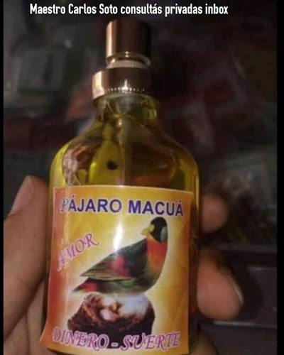 El Perfume del pajaro Macua es un perfume esoterico atrayente para la buena  suerte y la abundancia en el amor el dinero y la prosperidad, envío  totalmente gratis a nivel nacional se