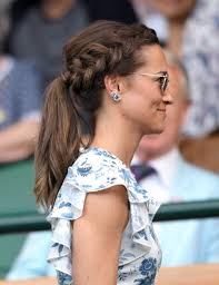 She is the sister of catherine, duchess of cambridge. Pippa Middleton Rounds Out Our Favorite Wimbledon Trio In A Romantic Floral Dress Kate Middleton Hair Pippa Middleton Dress Hair Styles