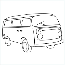 How To Draw A Van Step By Step - Easydrawings.net