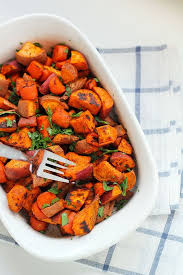 Roasted Carrots And Sweet Potatoes Recipe Gluten Free Vegan And Paleo A Great Healthy Recipe For Curing Sug Whole Food Recipes Recipes Sweet Potato Recipes