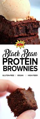 These are a great snack to power you through the day, give to kids for made with flaxseed and peanut butter, they both are high in protein. Black Bean Protein Brownies Vegan Gluten Free Black Beans Protein High Protein Desserts Protein Brownies