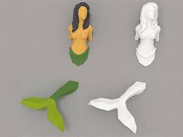 This animal paper model is a magpie, a bird of the corvidae (crow) family, the papercraft is created by… Mermaid Papercraft 3d Papercraft Build Your Own Low Poly Paper Sculpture From Pdf Download Mermaid Papercraft Low Poly Mermaid Paper Mer Basteln Kostenlos