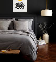 Buy top selling products like regal king velvet upholstered panel bed in dark grey and belle isle regal queen upholstered platform bed with usb charging ports in grey. Relaxed Denim Graphite Grey Bed Linen Secret Linen Store