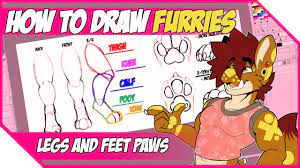 How To Draw Furries 】Legs and Feet Paws - YouTube