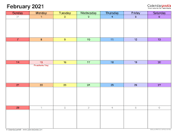This blank february calendar printable is available in excel, word or pdf format. February 2021 Calendar Templates For Word Excel And Pdf