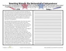 All American Printables Social Studies Worksheets Declaration Of Independence Homeschool Social Studies