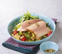 Warme Raucherforelle Auf Salat Rezept Geraucherte Forelle Essen Leckere Salate