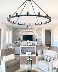 Modern Farmhouse Glam Great Room Chandeliers Great Rooms Farmhouse Glam Modern Farmhouse