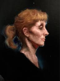 8x10 original oil painting Portrait classic woman