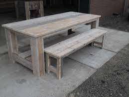 steigerhout kloostertafel met bankje mooie robuuste steigerhout tafel voor binnen of buiten buitentafels tuintafels tuinkamer
