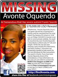 Missing Child Please Repin Http Bronx News12 Com News Search Intensifies For Avonte Oquendo Missing Auti Missing And Exploited Children Words Amber Alert