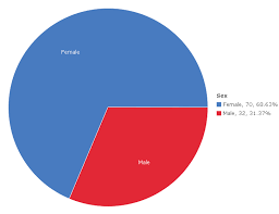 pie chart with data for inferential statistics report on