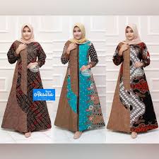 Simak dulu 65+ inspirasi model gamis batik modern terbaru 2021 ini. Harga Model Gamis Batik Kombinasi Terbaik Agustus 2021 Shopee Indonesia