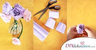 Kreativer familienblog und reiseblog ♥ frühlingsbasteln: Spielerisch Rosen Basteln Mit Krepppapier Diy Bastelideen Fur Kinder