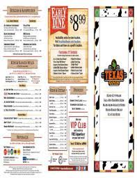 Served with your choice of two sides. Texas Roadhouse Menu Pdf Fill Online Printable Fillable Blank Pdffiller