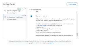 To give approval to : No Confirm Receipt Button Paypal Community