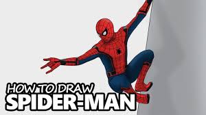 A large collection of ascii art drawings of spiderman and other related comic ascii art pictures. How To Draw Spider Man Spider Man Homecoming Easy Drawing Tutorial Youtube