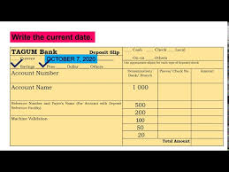 Included is one black line image of a blank deposit slip and one blank check that you can make copies of for each stud How To Fill Out Deposit Slip Youtube