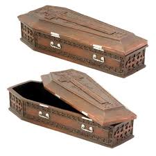 Ring box with wooden hinge. Vampire Coffin Box Summit Collection Gifts