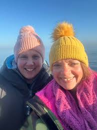 Lovely chilly swim at South Beach with Victoria Charters and Nikki Coombs.  Fab start to the day. Followed by Secret Santa for December mission. 😊🎅🏽