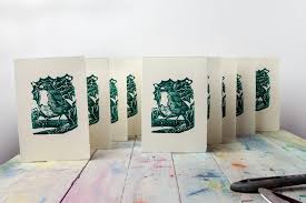 Microsoft word features drawing tools that can be used to create trading cards. How To Make Your Own Linocut Christmas Cards Jackson S Art Blog