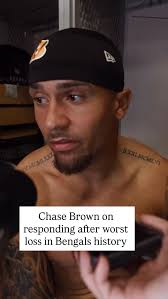 Bengals running back Chase Brown was asked about the offense being capable  of producing without Joe Burrow after a 48-10 blowout loss to the Vikings,  the worst in franchise history.