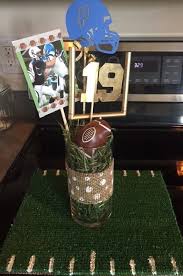 Sectional Football Dinner Centerpiece Easy And Inexpensive Football Theme Party Football Birthday Party Graduation Party Decor