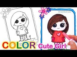 See more ideas about cartoon drawings, drawings, cartoon. How To Color Easy With Markers Color Pencil Step By Step Cute Girl Easy Cartoon Drawings Easy Drawings Colored Pencils