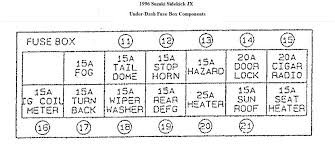 I just bought one that is missing it and i need it to figure out which fuse is. 1996 Suzuki Sidekick Fuse Box Wiring Diagram Installation Late Installation Late Silelab It