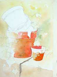 Pot Fleur Optimisation Couleur Pot 2 Peindre Un Tableau Illustration Effet Aquarelle Tutoriels Peinture Aquarelle