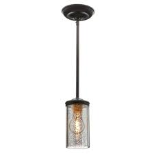 Sea Gull Lighting Sfera 4 In W 1 Light Autumn Bronze Mini Pendant With Mercury Glass 6110401 715 The Home Depot