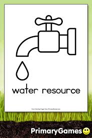All water printable coloring pages kids page free print cycle design click with. Water Resource Coloring Page Free Printable Pdf From Primarygames