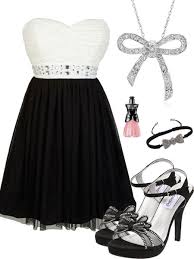 Black And White Dress With A Silver Beading Waist Ignoring The Accessories Shoes Dresses For Teens Black Dresses For Teens Nice Dresses