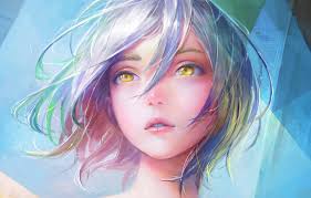 I will share formula below. Wallpaper Girl Art Short Hair Lips Face Digital Art Artwork Mouth Hazel Eyes Blue Hair Images For Desktop Section Art Download